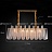 Серия реечных светильников с каскадными абажурами из стеклянных подвесок каплевидной формы RADA LONG 6 ламп фото 3