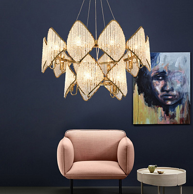 Люстра Ritz Crystall Leaf Chandelier фото 19