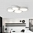 Дизайнерский потолочный светильник в скандинавском стиле DEW 3 плафона  фото 5
