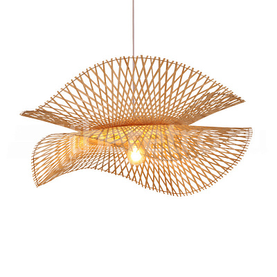 Ротанговый подвесной светильник Lotus Leaf Pendant Light E фото 11