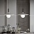 Серия подвесных светильников с матовым шарообразным плафоном и выгнутым дисковидным абажуром BOTEIN A фото 5