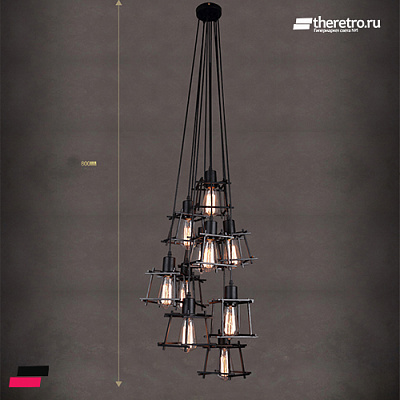 Подвесной Loft Seven light 1 плафон  фото 13