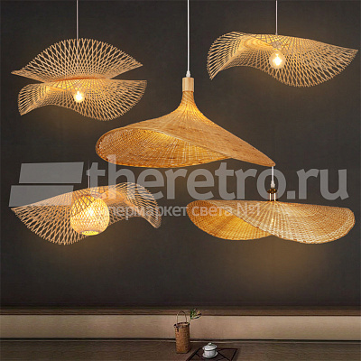 Ротанговый подвесной светильник Lotus Leaf Pendant Light E  фото 1