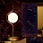 Настольная лампа со стеклянным плафоном на волнообразном каркасе WELLIG TAB фото 9