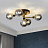 Потолочная люстра в стиле постмодерн со стеклянными плафонами NEXO 9 плафонов Прозрачный Золотой фото 2