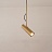 Минималистичный подвесной светильник с цилиндрическим поворотным плафоном UNA золотой фото 4
