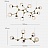 Люстра молекулярной формы со стеклянными плафонами BELVIS 10 плафонов Черный фото 4