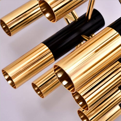 Люстра Ike 12 плафонов Золотой фото 9