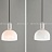 Серия подвесных светильников с разнотипными фигурными плафонами округлой формы из белого мрамора MIEL фото 9