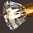 Реечный светильник с кристальными плафонами в форме алмазов на металлической рейке KENDRA 9 плафонов черный фото 8