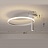Потолочный светильник в виде кольца на цилиндрическим основании с дополнительным источником света MOFFIT 60 см  белый фото 3