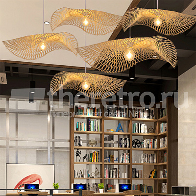 Ротанговый подвесной светильник Lotus Leaf Pendant Light E фото 16