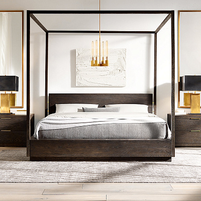 Люстра RH CANELLE Modern 4 плафона Латунь фото 14
