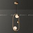 Подвесной светильник с двумя шарообразными рельефными плафонами из хрусталя и декоративным металлическим шаром на замкнутом каркасе HOOP LUX A фото 5