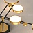 Потолочная светодиодная люстра с плафонами в форме колец и дисков MARSA 6 плафонов  Золотой фото 15