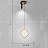 Серия подвесных светодиодных светильников со светящимися плафонами в виде геометрических фигур и дополнительным поворотным плафоном на потолочной чаше STRING С черный фото 7