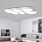 Дизайнерский потолочный светильник в скандинавском стиле DEW 6 плафонов  фото 4
