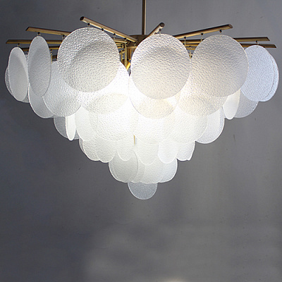 Люстра Nimbus CTO Lighting Pendant Lamp 65 см  Рельефное стекло фото 5