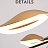 Светодиодная потолочная люстра с плафонами в виде лепестков MIRTH C 6 плафонов Золотой фото 7