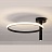 Потолочный светильник в виде кольца на цилиндрическим основании с дополнительным источником света MOFFIT 60 см  черный фото 6