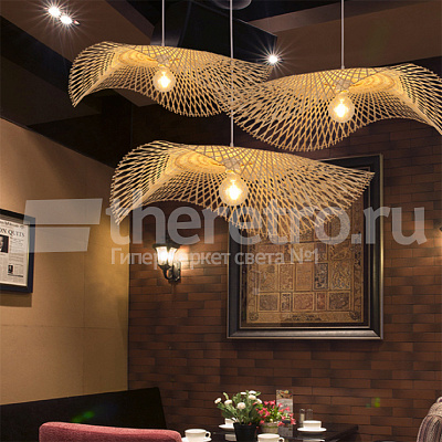 Ротанговый подвесной светильник Lotus Leaf Pendant Light E фото 15