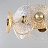Светодиодная люстра с плафоном из рельефных стеклянных дисков на латунном каркасе SANDRA 110 см   фото 8