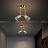 Потолочный светильник с двумя стеклянными плафонами на металлическом кольце ADRIELL CH Латунь и черный фото 15