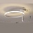 Потолочный светильник в виде кольца на цилиндрическим основании с дополнительным источником света MOFFIT 45 см   Белый фото 5