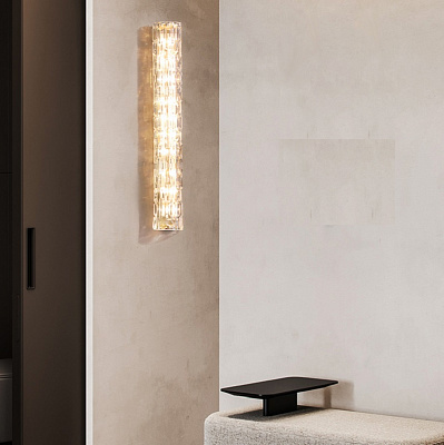 Светодиодный настенный светильник-бра из фактурного стекла RUTA фото 9