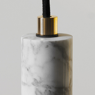 Подвесной светильник из мрамора STONE MARBLE 3 плафона  фото 5