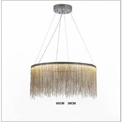 Metall Rain Chandelier 40 см  Серебро (Хром) фото 5