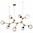 Люстра молекулярной формы со стеклянными плафонами BELVIS 10 плафонов Черный фото 2