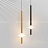 Подвесной светодиодный светильник с фигурным матовым плафоном эллиптической формы на вертикальном трубчатом каркасе CURSA B фото 4
