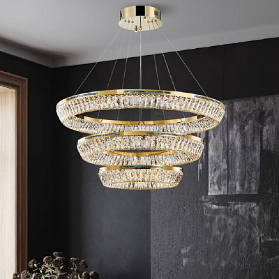 Кольцевые люстры и светильники GERTRUDA LUX Два кольца. 40 + 60 см  фото 12
