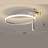 Потолочный светильник в виде кольца на цилиндрическим основании с дополнительным источником света MOFFIT 45 см   Белый фото 7