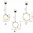 Подвесные светильники со стеклянными круглыми плафонами в кольцевом каркасе EXIST E фото 3