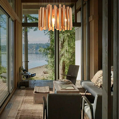 Люстра Woods Pendant By Arturo Alvarez Темное деревоA фото 9