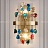 Серия настенных светильников с декоративными стеклянными камнями кубической, шарообразной и неправильной формы RUFINA фото 10