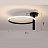 Потолочный светильник в виде кольца на цилиндрическим основании с дополнительным источником света MOFFIT 60 см  черный фото 4