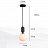 Серия подвесных светильников с плафонами различных геометрических форм из натурального белого мрамора A1 черный фото 6