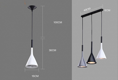 Foscarini Aplomb на 3 подвеса Белый Круглая база фото 5