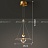 Подвесной светодиодный светильник в виде композиции из шарообразного плафона и стеклянного дисковидного рассеивателя, имитирующих каплю воды CLEPSYDRA B фото 4