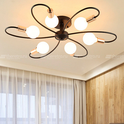 Потолочная люстра Open Bulb Ceiling Light E фото 9