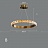 Серия кольцевых светодиодных люстр с плафоном из квадратных кристаллов ADELISA модель E фото 3