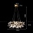 Серия светодиодных кольцевых люстр на металлическом каркасе с абажуром в виде хрустальных веток ARIANA 80 см   фото 2