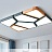 Прямоугольный потолочный светильник из диагональных сегментов с деревянным декором FUST фото 5