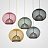 Цветные дизайнерские светильники из металлической сетки Розовый фото 2
