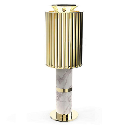 Настольная лампа Donna Table Light in Brass with Marble Base фото 3