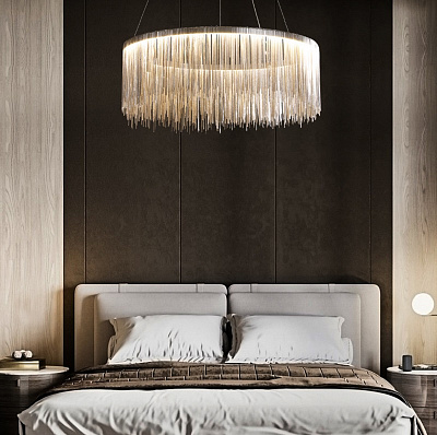 Metall Rain Chandelier 40 см  Серебро (Хром) фото 10